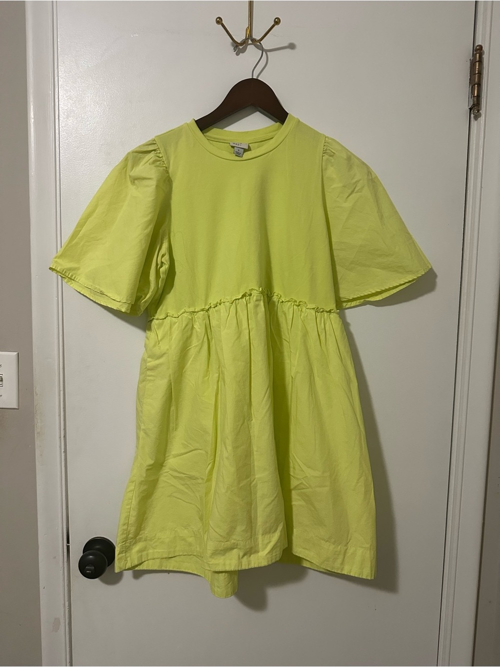 a new day Bright Lime Babydoll Dress